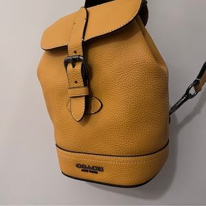 Leather Coach Mini Backpack